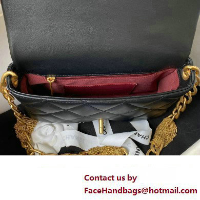 Chanel Lambskin  &  Gold-Tone Metal small flap bag black AS4231 2023
